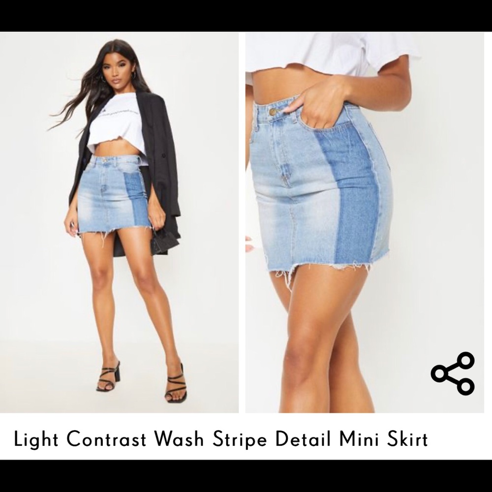 <<SOLD>> NWT Pretty little thing light denim skirt